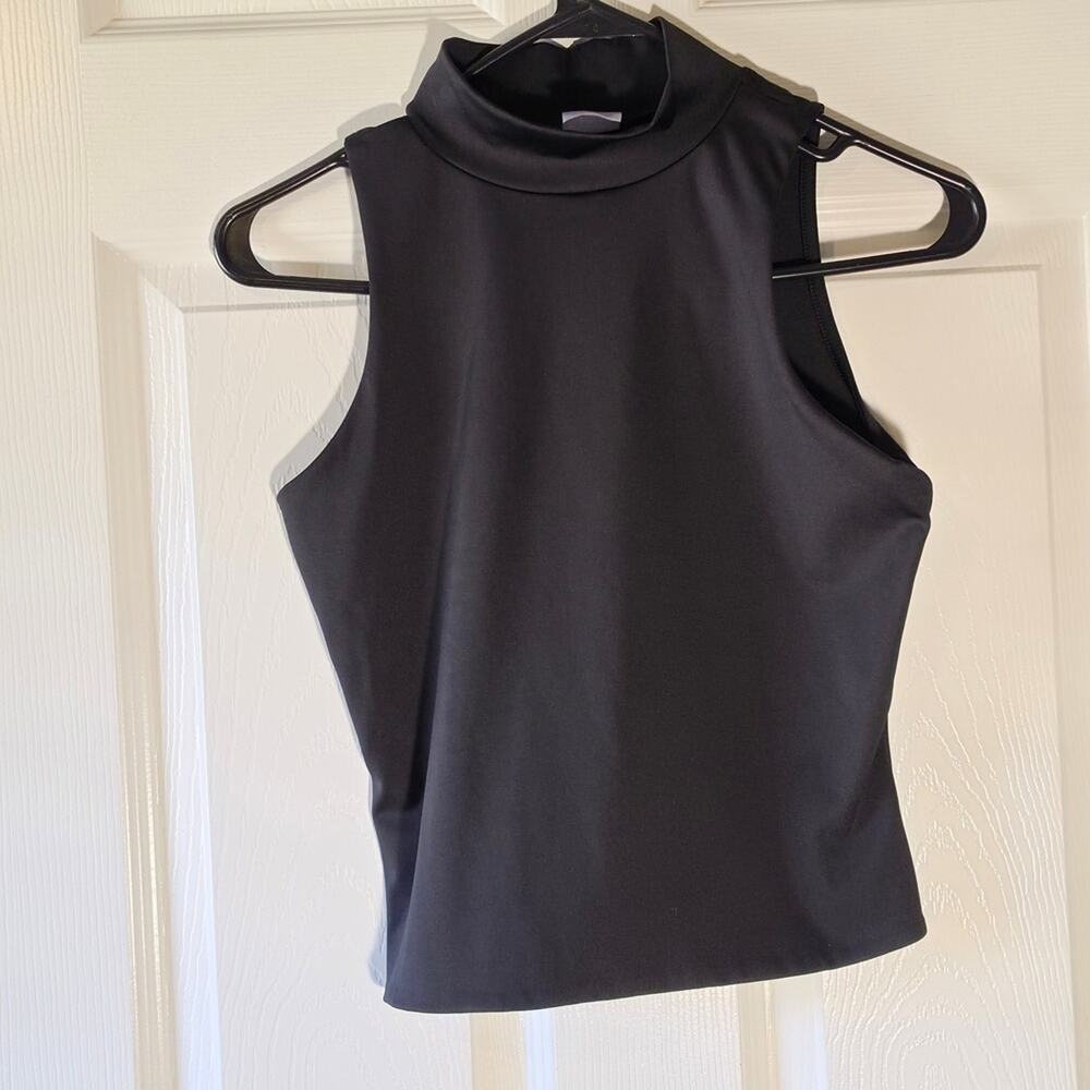 No Boundaries Womens Black Mock Neck Sleeveless Tank Top Medium 7-9